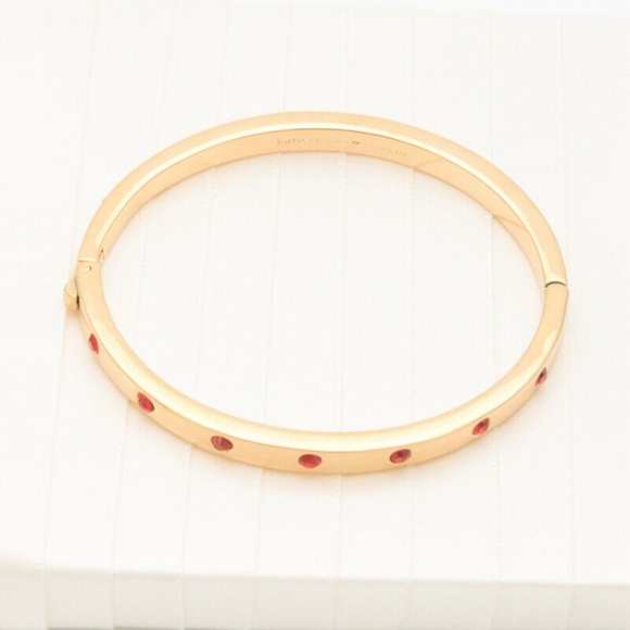 ♠️ Kate Spade ♠️ Set in Stone Bangle Bracelet Red - Picture 2 of 5